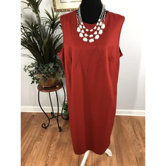Harvè Bernard Dress 16W Sleeveless Boho Vacation Clueless Preppy V-Neck Pullover - Picture 3 of 10